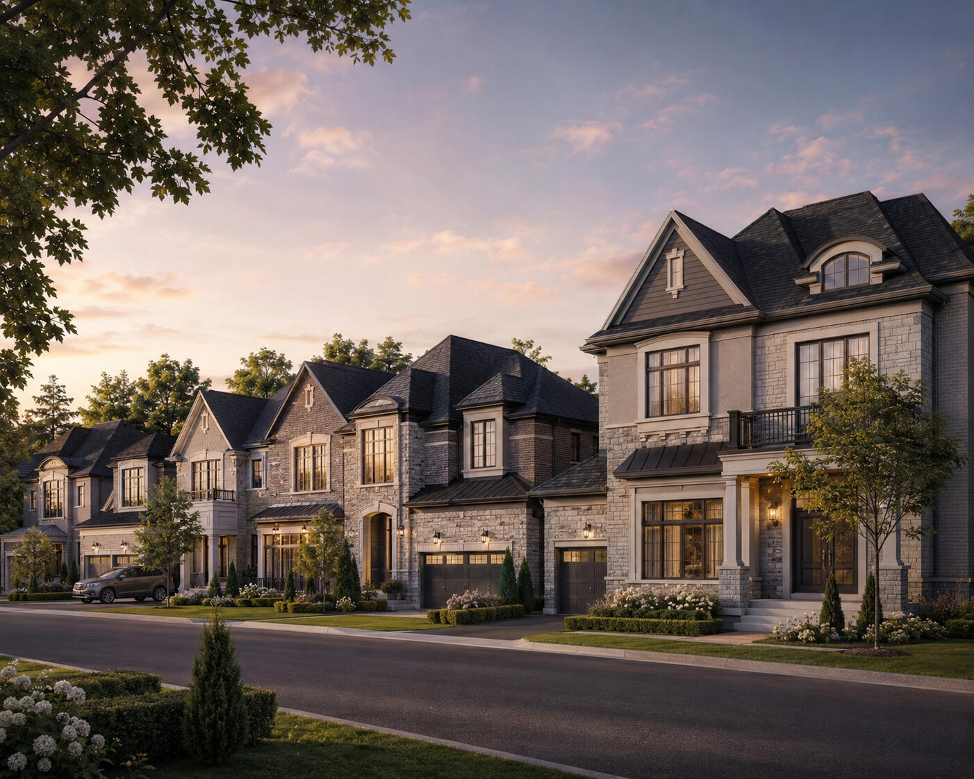 Визуализация проекта The Legacy в районе Millcroft, Burlington: просторные новые estate homes в престижном жилом сообществе.